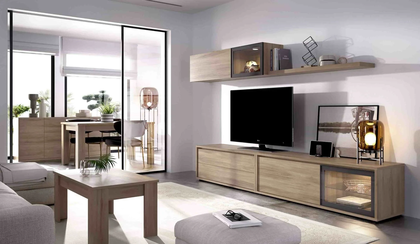 Conjunto de muebles de salón y comedor del catálogo de Grupo Diper